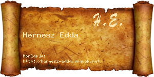 Hernesz Edda névjegykártya
